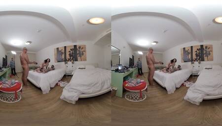 Avalon Mira - PAWG LICKS CUM from BANANA in FIRST DOUBLE VAGINAL (DV, DVP) THREESOME