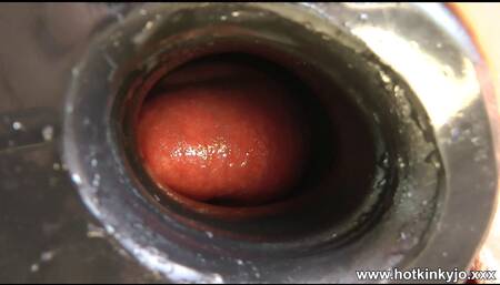 Hotkinkyjo Belly Bulge, Deep Dildo Fucking & Anal Tunnel at Abandoned Factory