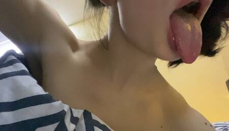 Malena’s long tongue