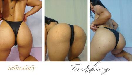 Twerking in underwear and naked