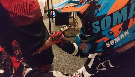 Motocross Guy Jerks off After Sex to His Partner