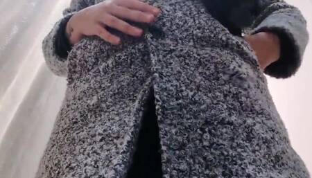 You Buy a New Sweater but First Squirts on Her Hands in a Shop Fitting Room