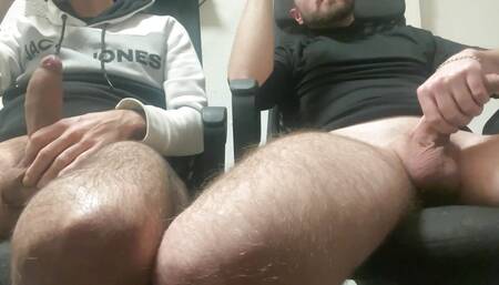 watching porn with my friend and jerking off