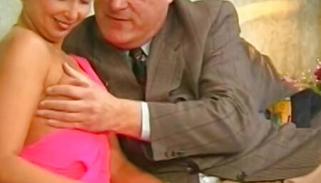 Politician shows secretary the hammer of justice