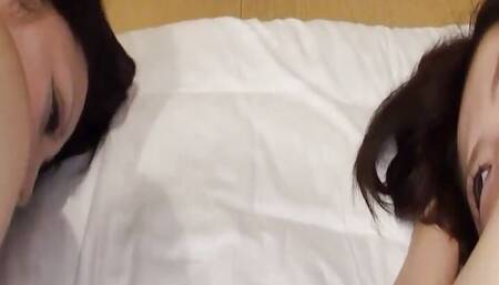 Creampie in my wooly cunny from Yui and Konomi's hardcore three way - JAV!