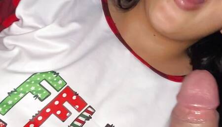 I give happy holidays to my stepsister