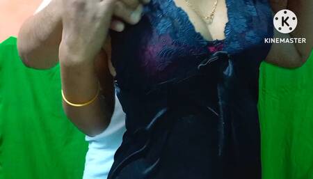 An Indian girl love fight with her husband  and giving blowjob