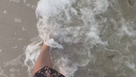 Milf Going On A Barefoot Beach Walk