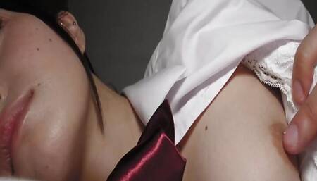 Hardcore creampie in the clean-shaven muff of a cheeky and enslaved school-girl - impressive Japanese ASIAN XXX woman!