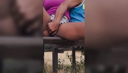 In a Park - Stepmom Seduced Me and Let Me Touch Her Pussy