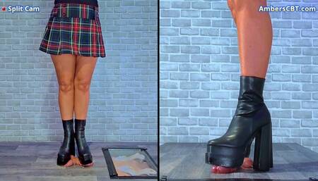 Trampling The Cum From His Broken Balls Under My Chunky Platform Boots - Split Cam