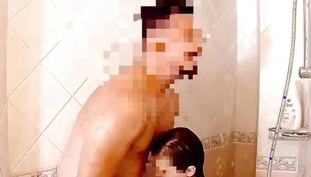 Shower sex, perfect body teenage babe gets fucked in the shower by a big dick, teenage girl showering and getting fucked