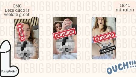 XXL Dildo is stretching my pussy