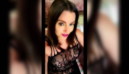 Sexy Strappy Black Lingerie Masturbation