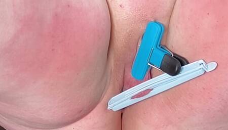 Best of using clamps on her tits and vag 2024