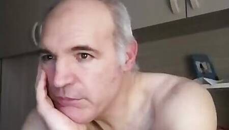 I jerk my cock off at a late-night show with my fans.