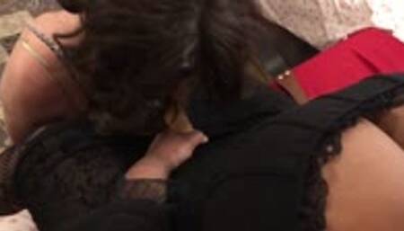 Sissy Bitch Sucks Goddess Big Dick Like a Pro