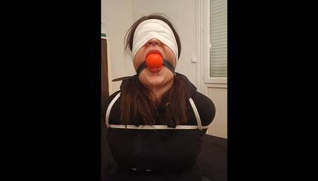 Burglar tied up and gagged