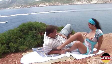 Exotic German Babe Fucking Out in the Outdoors