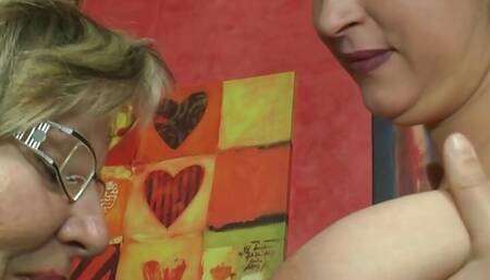 Big busty threesome with two hot mature sluts