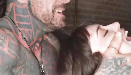 Inked man blows away pussy-loving black-haired in full HD - Best xxx!