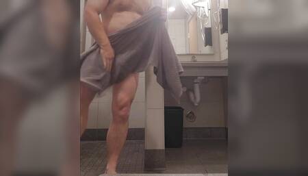 Caught Getting Dried off and Dressed.