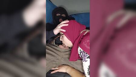 Deepthroat in Car Submissive Arab Wife Mia Niqab