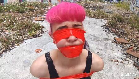 Blinded in bondage at an abandoned place! (1080p)