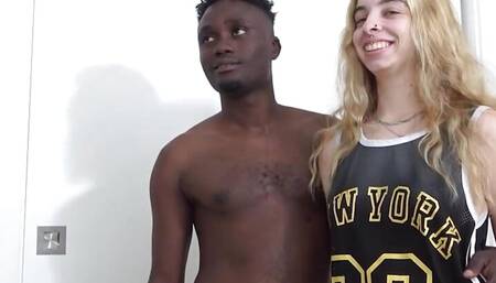 She's only 18, but Irina Love is ready to meet a BIG BLACK GUY!!