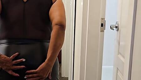 Husband Fuck Wife In A Black Leather Outfit