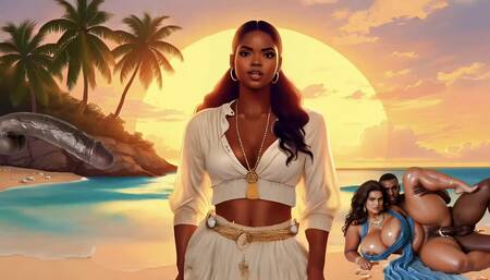 Ai-generated Couple Fucking on the Beach While I Sing.