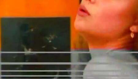 Retro teen girl fingers her tight cunt