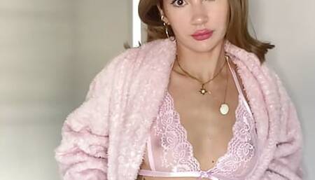 College girl dirty talk strip tease JOI