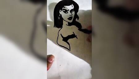 Hot Girl animated drawing