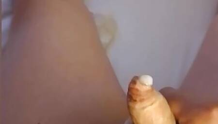 Horny jerk off in the hotel