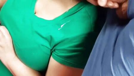 My step son cums on me when I'm busy