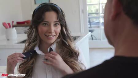 Schoolgirl Shows Professor how Much She Cares About Education (aria Lee)