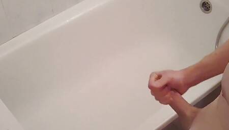 Bully jerks off in the bathroom