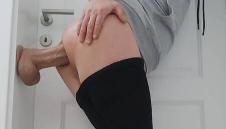 Sissy destroying her tight pussy ass