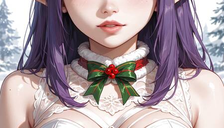 Futanari Christmas Elf Masturbating