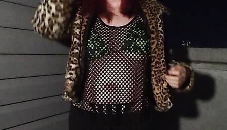 Goth girl photoshoot on rooftop