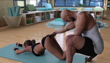 Sexy Lilly in Office & A Big Guy In Gym