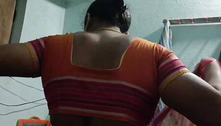 Telugu Andra aunty sorry wearing