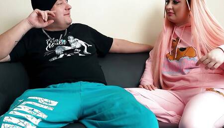 Curvy Boy at No Condom Fuck with German Pink Hair Bitch Maria Gail at Hotel in Berlin