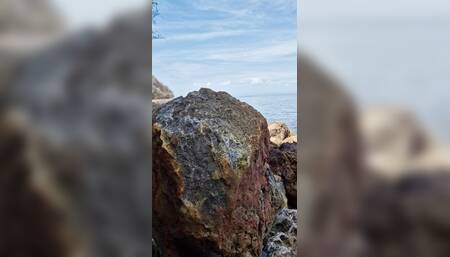 Jerking and Cumming Naked on a Non Nude Beach