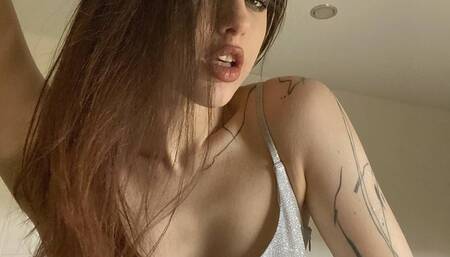 Lingerie balloon play: A sensual tease