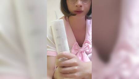 Student Uniform, Cum Leaks Out of Sexy Pussy