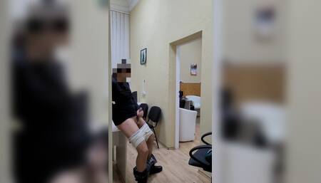 Very Hot Risky Jerk off in Office