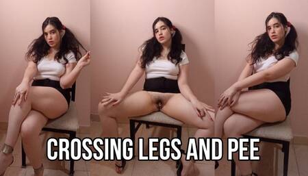 Crossing legs and pee