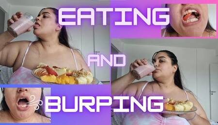 Eating and burping my breakfast after the gym